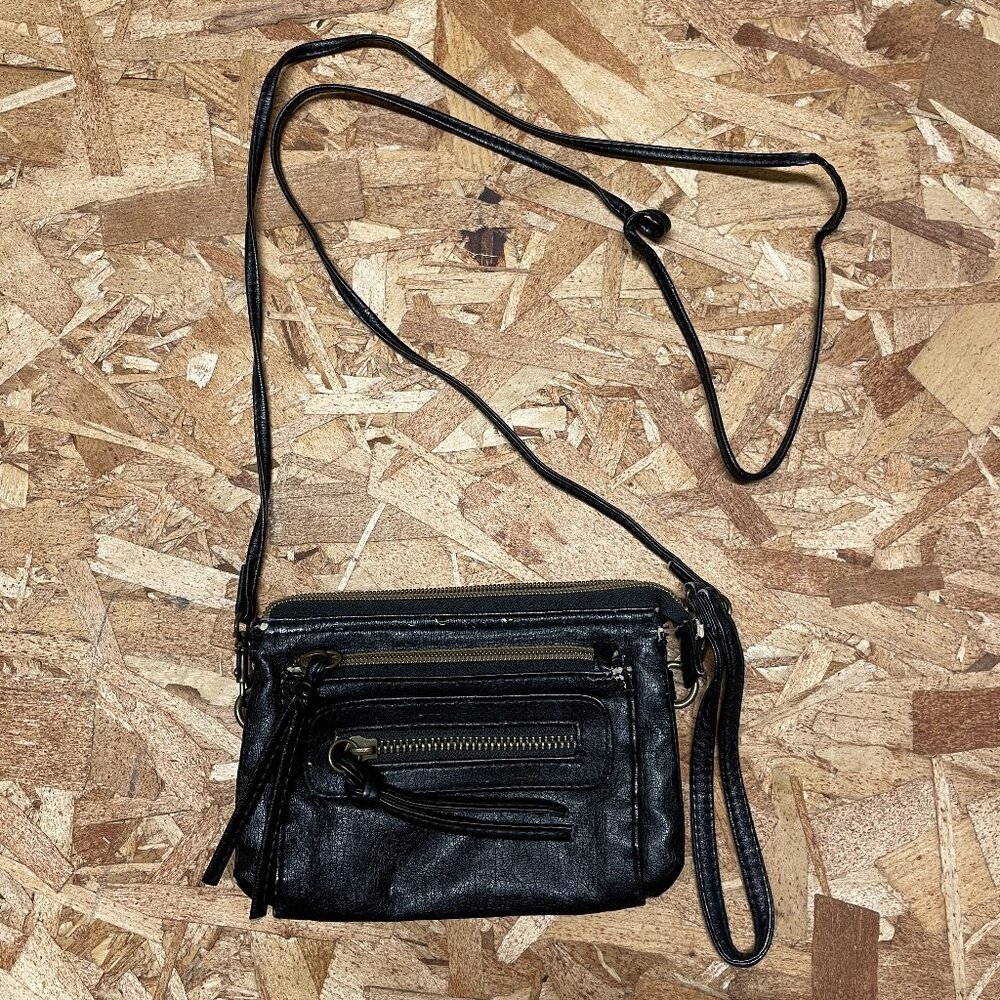Black Leather Crossbody Purse